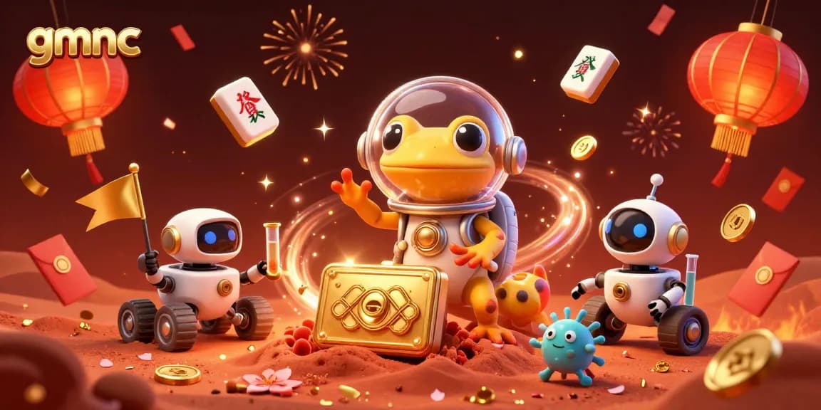 Uncovering the gmnc gaming world with a Martian gecko in a vibrant casino scene.