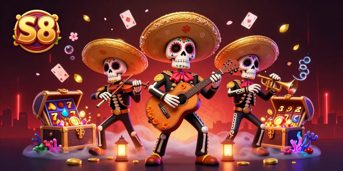 S8 captivates players with a vibrant mariachi band amidst exploding jackpots and underwater treasures.