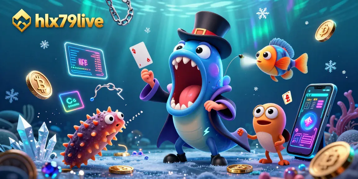 Experience thrilling card tricks at hlx79live with a magical underwater scene featuring engaging characters.