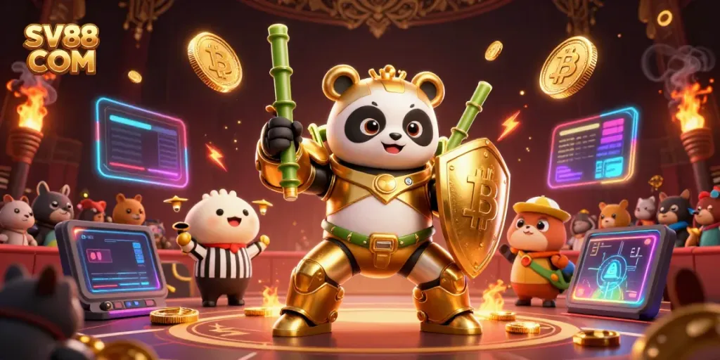 Engage in thrilling gameplay at SV88 COM featuring dynamic gaming elements, 3D characters, and vibrant casino action.