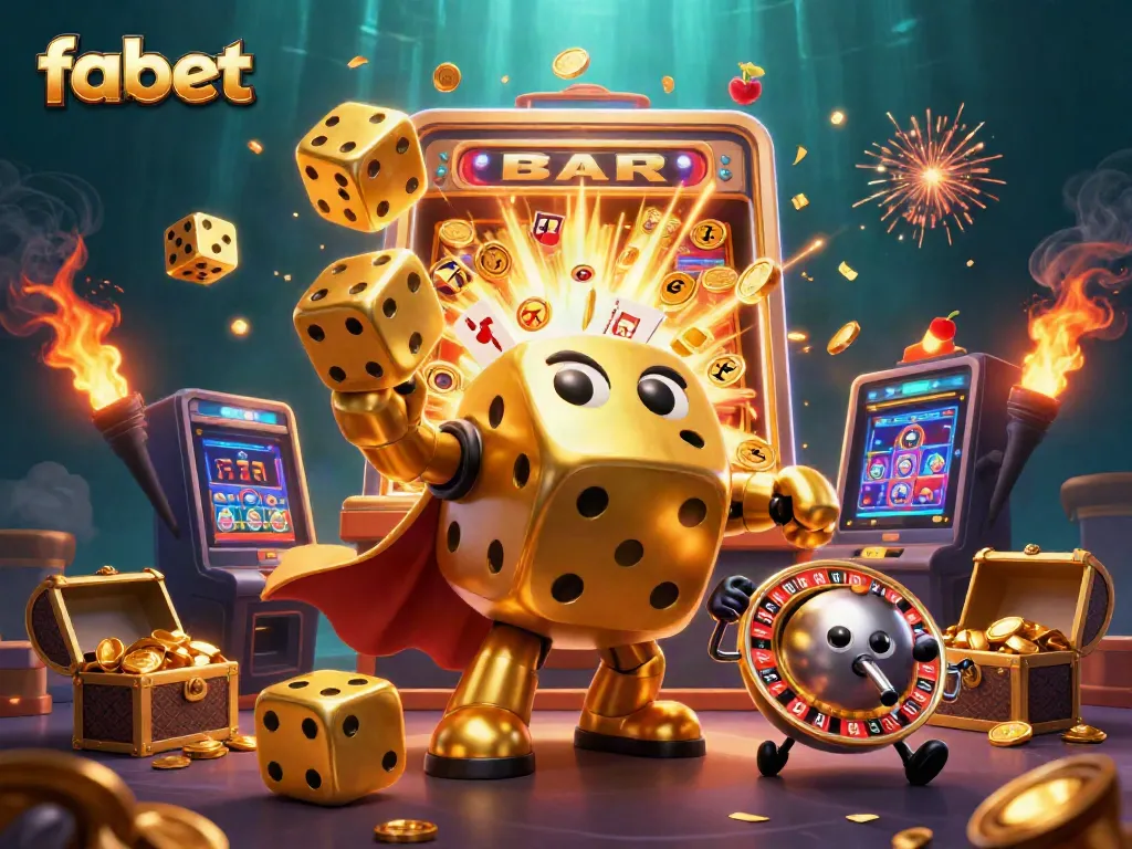 Experience fabet with vibrant casino excitement featuring stunning 3D golden dice golems and thrilling jackpots.