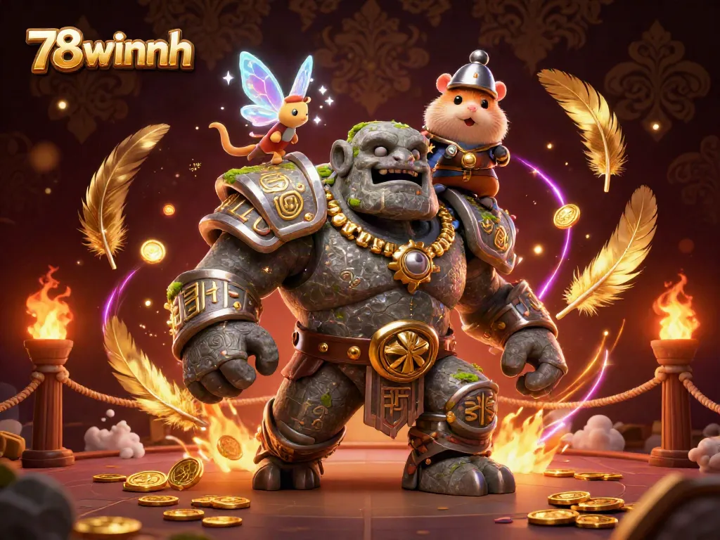 Experience thrilling gameplay with 78winnh's vibrant characters amidst a dynamic casino scene