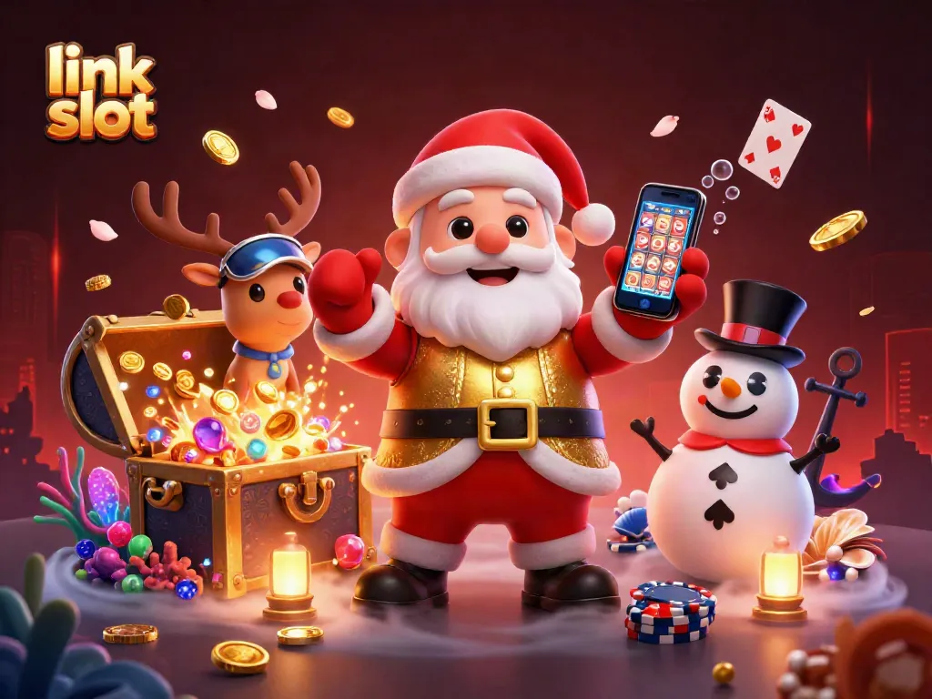 Menangkan hadiah besar dengan link slot di ilustrasi kasino yang penuh warna dan elemen menarik.