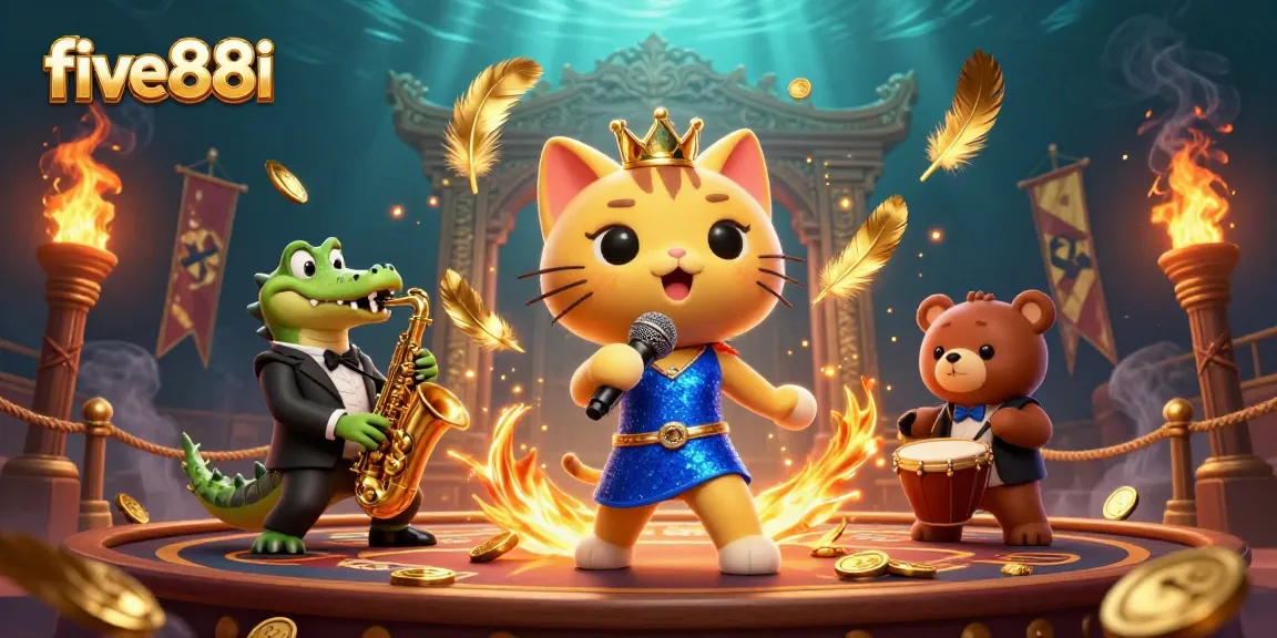 Experience the excitement of five88i with vibrant casino characters and dynamic gambling action.