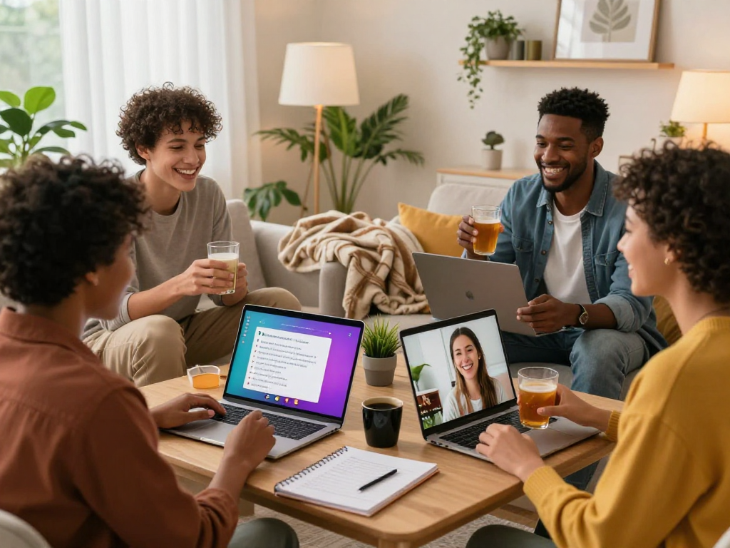 Engaging virtual dating scene on https://f168.dating/ with diverse singles enjoying drinks in cozy settings.