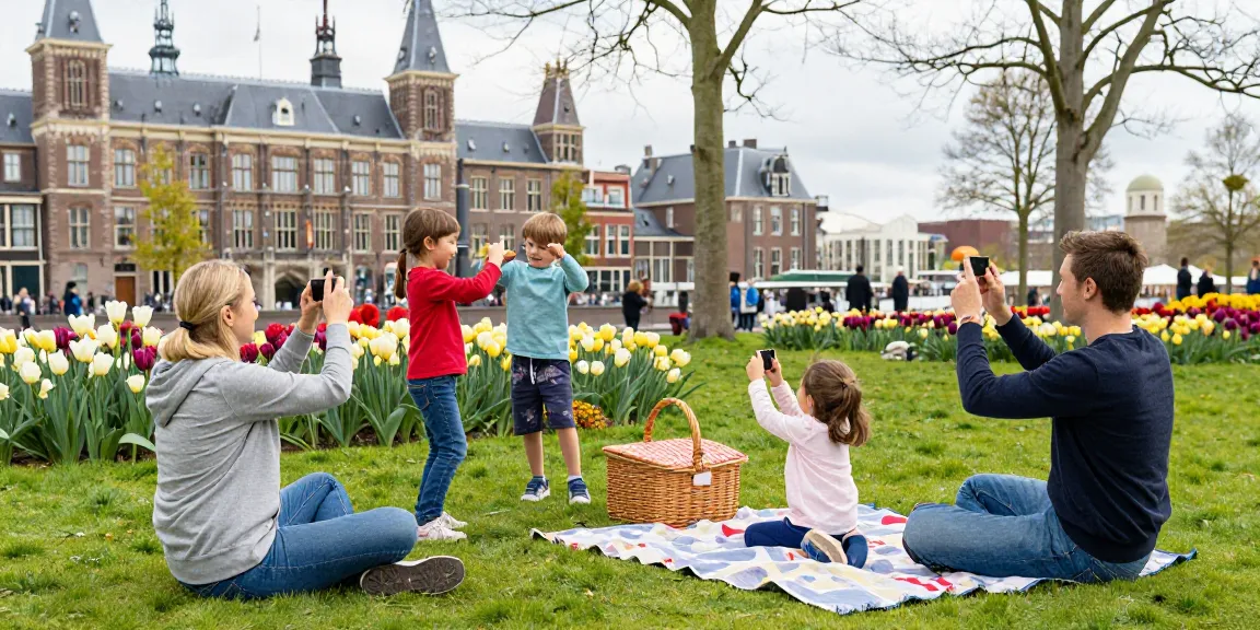 Family enjoying spring activities in Den Haag, showcasing tips den haag for family outings.
