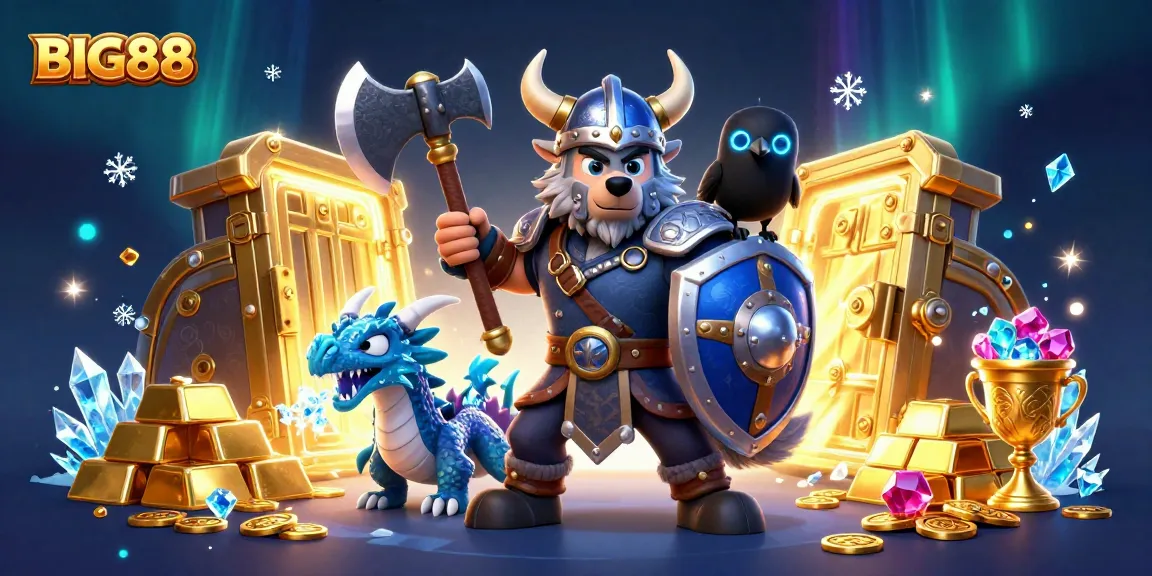 Engage in thrilling gameplay at BIG88 with immersive casino scenes featuring vibrant characters and treasure.