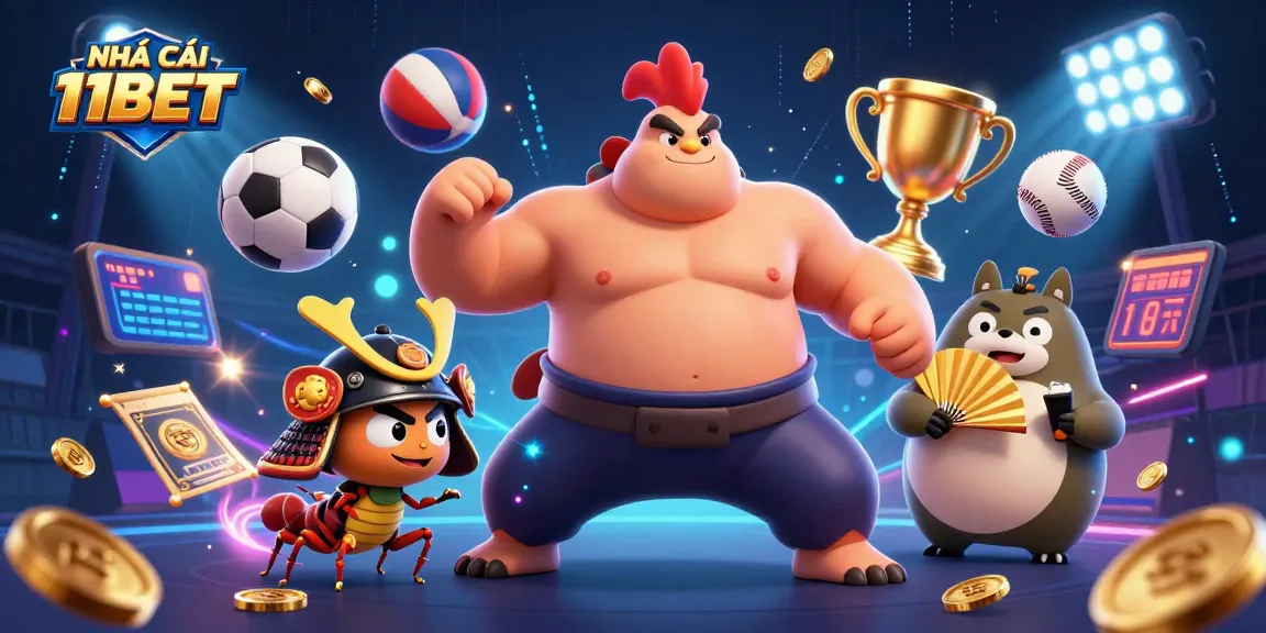 Experience dynamic betting at NHÀ CÁI 11BET with a vibrant 3D casino scene filled with action and excitement.