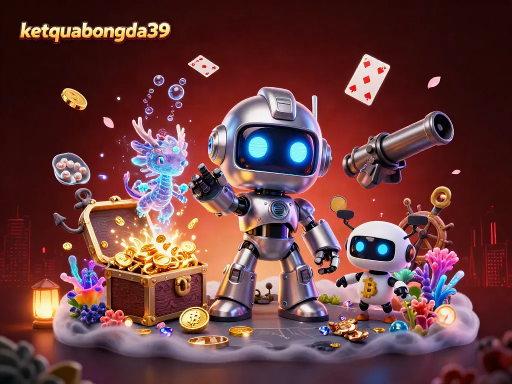 Experience thrilling gaming moments with ketquabongda39's vibrant 3D scene, featuring unique characters and immersive casino elements.