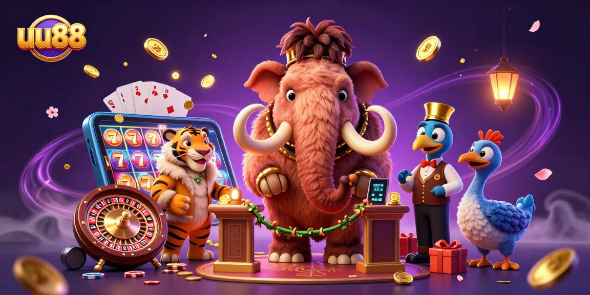 uu88 engages players with a vibrant casino scene featuring unique characters and thrilling game elements