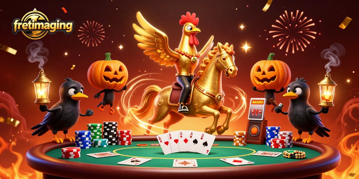 Experience thrilling gameplay at fretimaging with captivating golden rooster characters in a vibrant casino