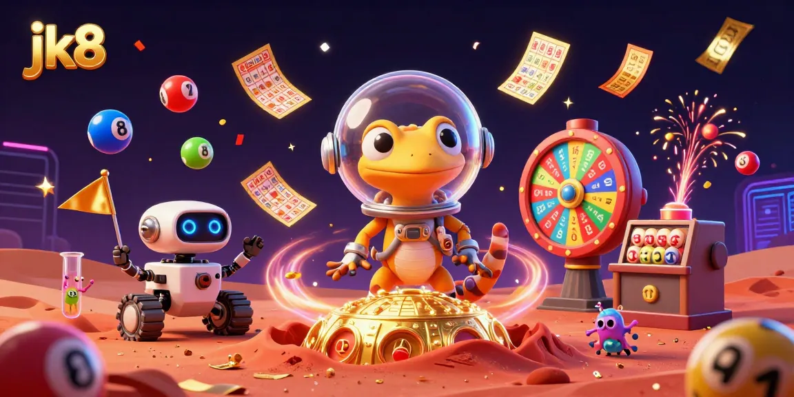 Engage with jk8's vibrant casino scene featuring lottery balls and exciting game elements.