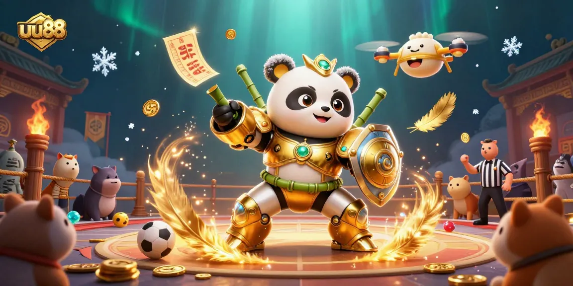 uu88 engages in dynamic sports betting action surrounded by cheering spectators and golden rewards.