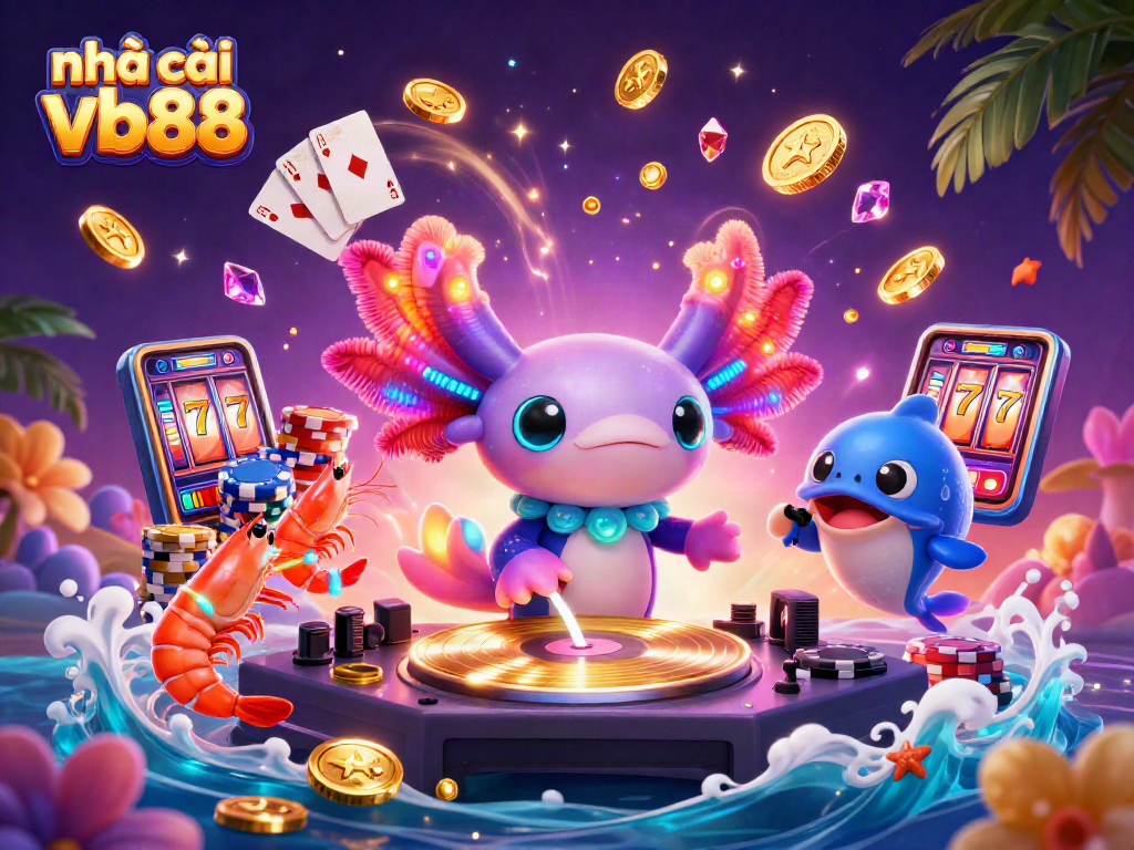 Join the excitement at nhà cái vb88 with vibrant characters and casino elements in a mesmerizing underwater scene.