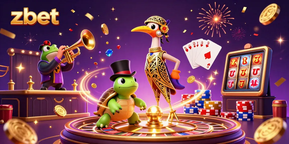 Experience the exciting world of zbet with vibrant casino characters celebrating a big win!