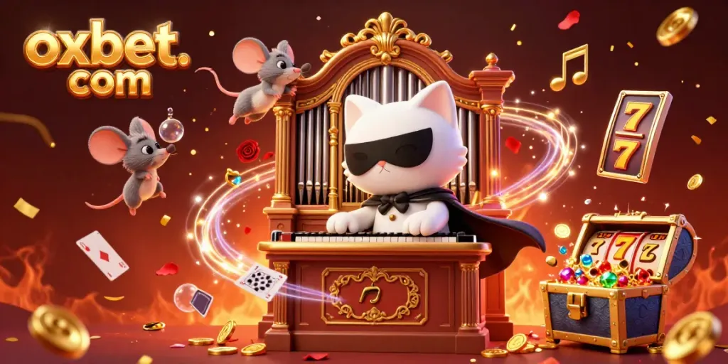 Spin the reels at oxbet. com's exciting casino, featuring charismatic cartoon characters in a vibrant gaming scene.