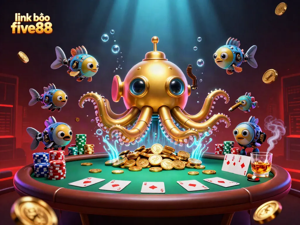 Experience thrilling gameplay and big wins in link vào five88, showcasing a vibrant casino scene with dynamic elements.