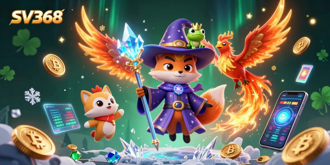 Engage with SV368's magical casino world featuring enchanting characters and cryptocurrency.