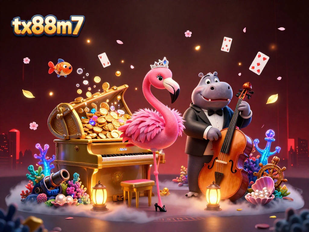 Engage with tx88m7 at the vibrant casino featuring performers and dynamic elements.