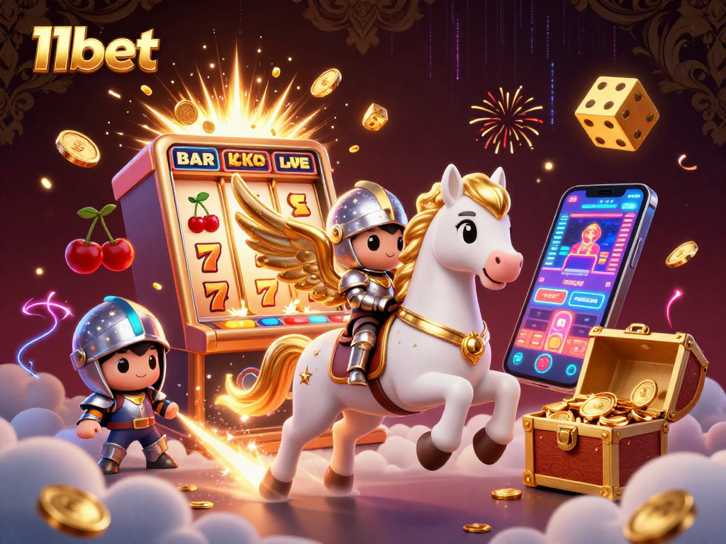 Experience thrilling wins with 11bet’s vibrant slots and games in a dazzling 3D illustration.