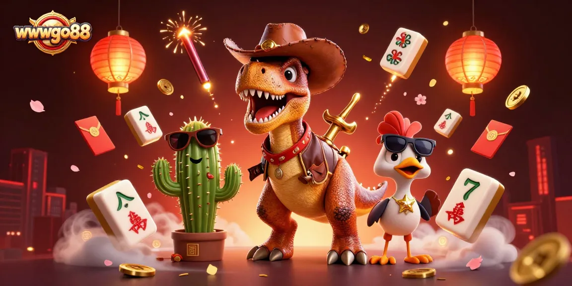 Experience thrilling games at wwwgo88 with animated characters amidst vibrant casino elements.