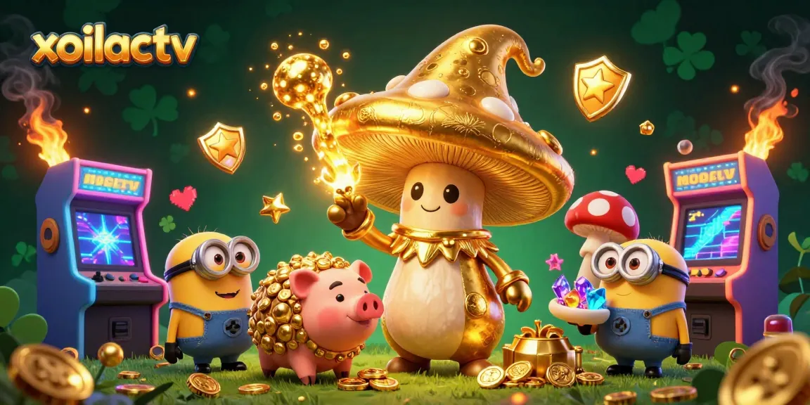 Experience the excitement of xoilactv's thrilling gaming experience with colorful elements and magical characters.