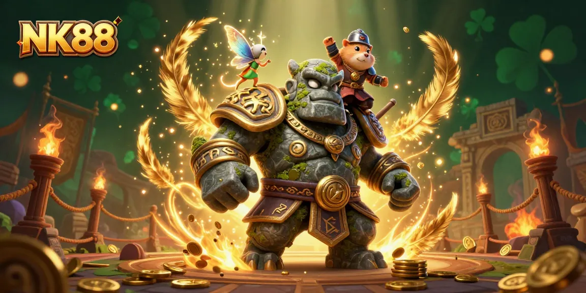 Experience thrilling gameplay in NK88's vibrant casino realm featuring fantasy characters and magical elements.