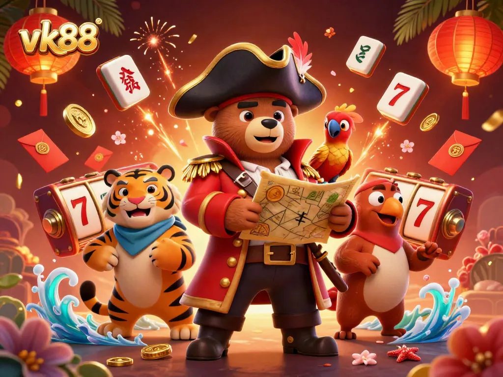 Experience exhilarating wins at vk88 with vibrant 3D casino characters amid dynamic gaming elements.