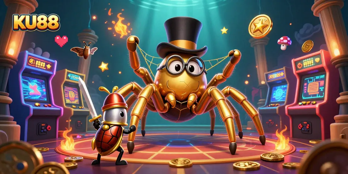 Engage with KU88's vibrant casino world through a thrilling 3D scene filled with excitement.