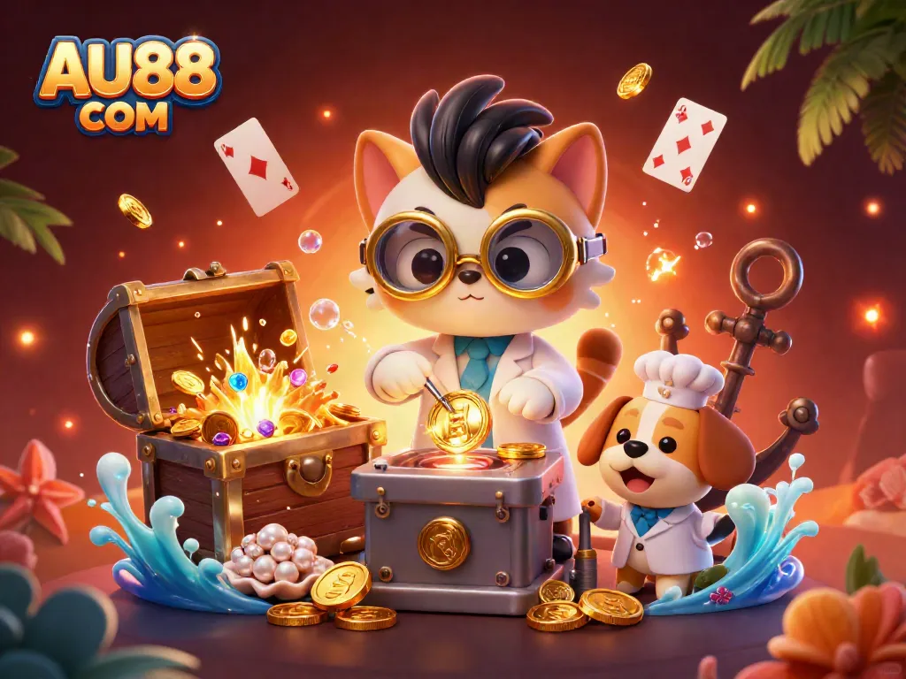 Engage with exciting casino gameplay at AU88 COM featuring vibrant 3D characters and dynamic gaming elements.