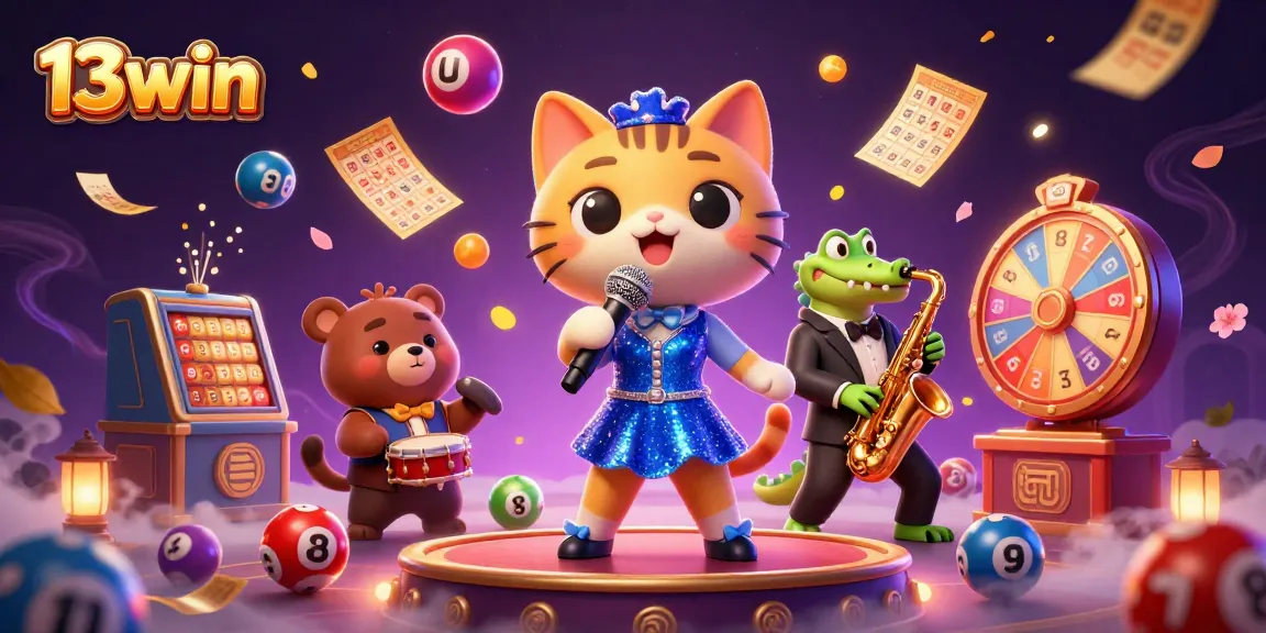 13win showcases exciting gameplay with vibrant characters in a dynamic casino scene.