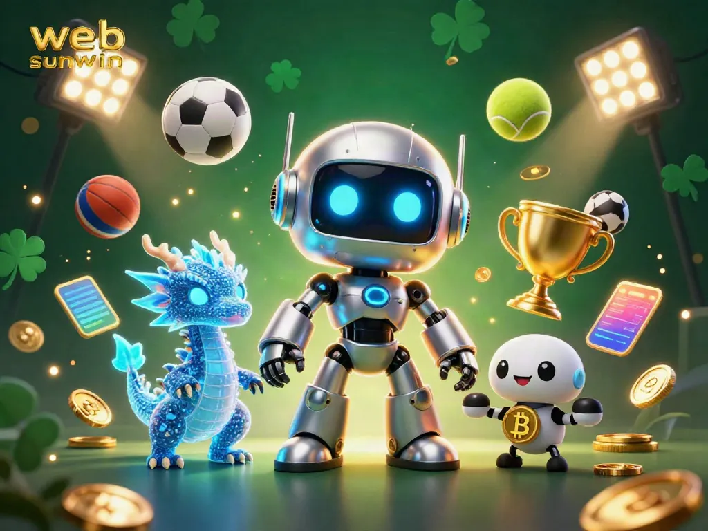 Experience thrilling gaming action with web sunwin in this vibrant 3D casino illustration.