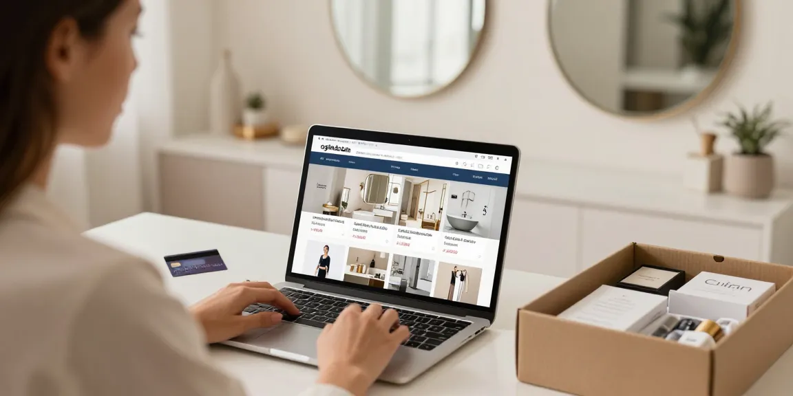 A stylish oglinda baie featured in an online shopping platform, delivering the best deals for modern bathroom décor.