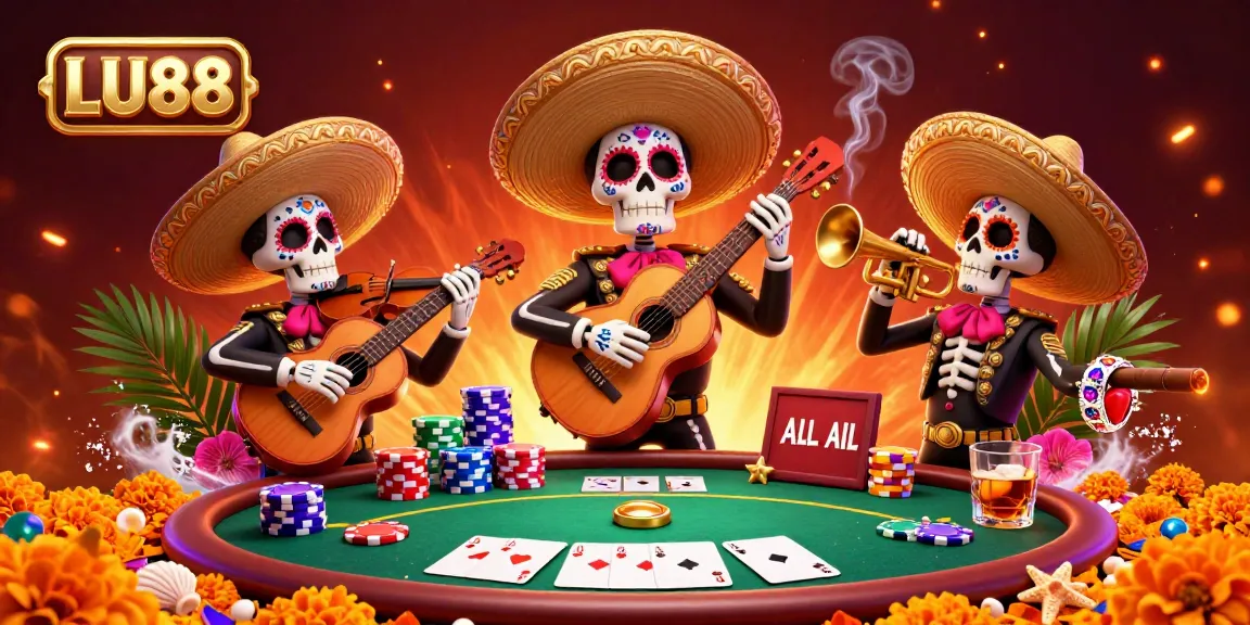 Experience LU88's vibrant casino atmosphere with a mariachi band jazzing up poker excitement!