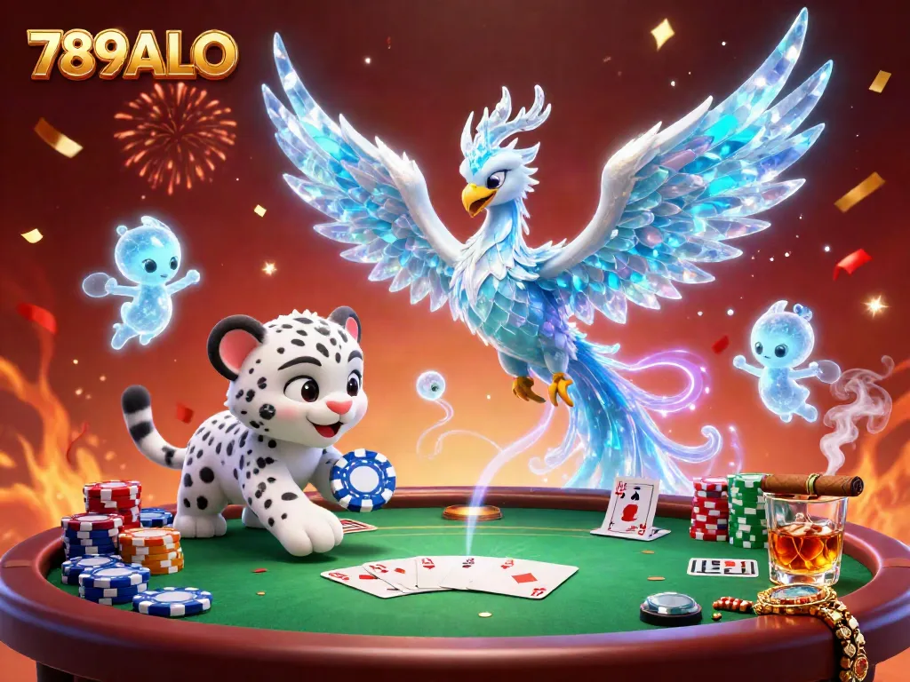 Engage in thrilling poker action with 789ALO featuring dynamic characters and colorful game elements.