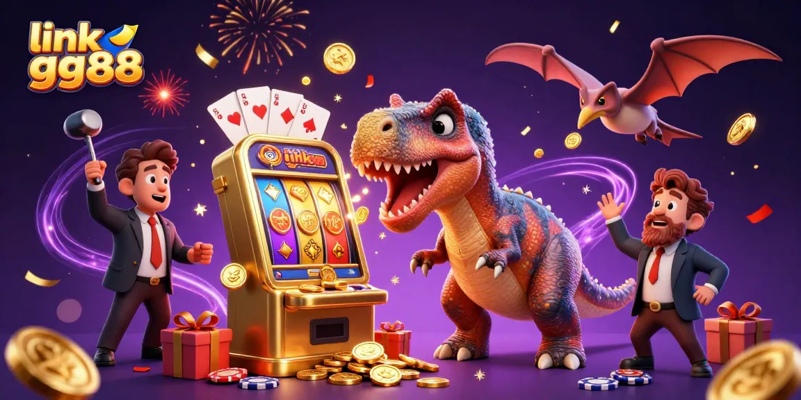 Experience the excitement of winning with link gg88 as dinosaursbring golden slot machine jackpots to life!