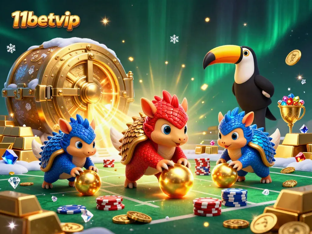 Experience thrilling payouts with 11betvip as rival pangolins compete in a casino adventure