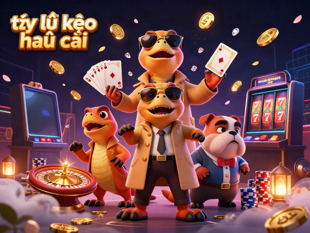 Experience the excitement of tỷ lệ kèo nhà cái with playful raptors sneaking into a casino.