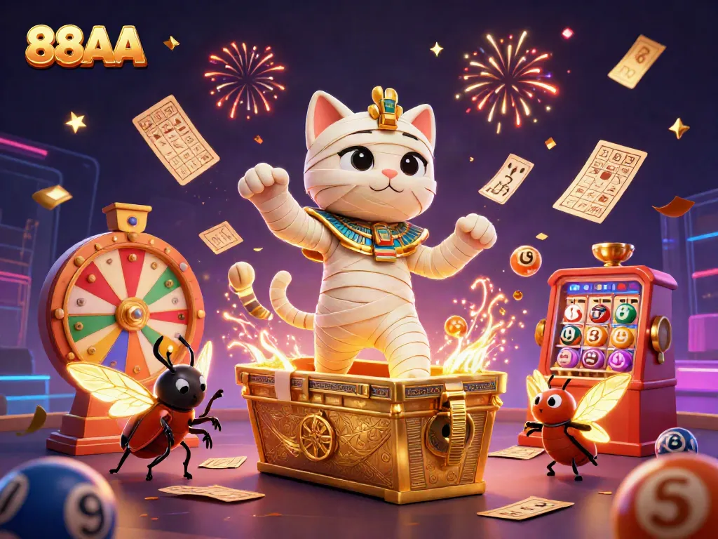 Engage with 88AA's exciting online gaming experience filled with vibrant casino elements.