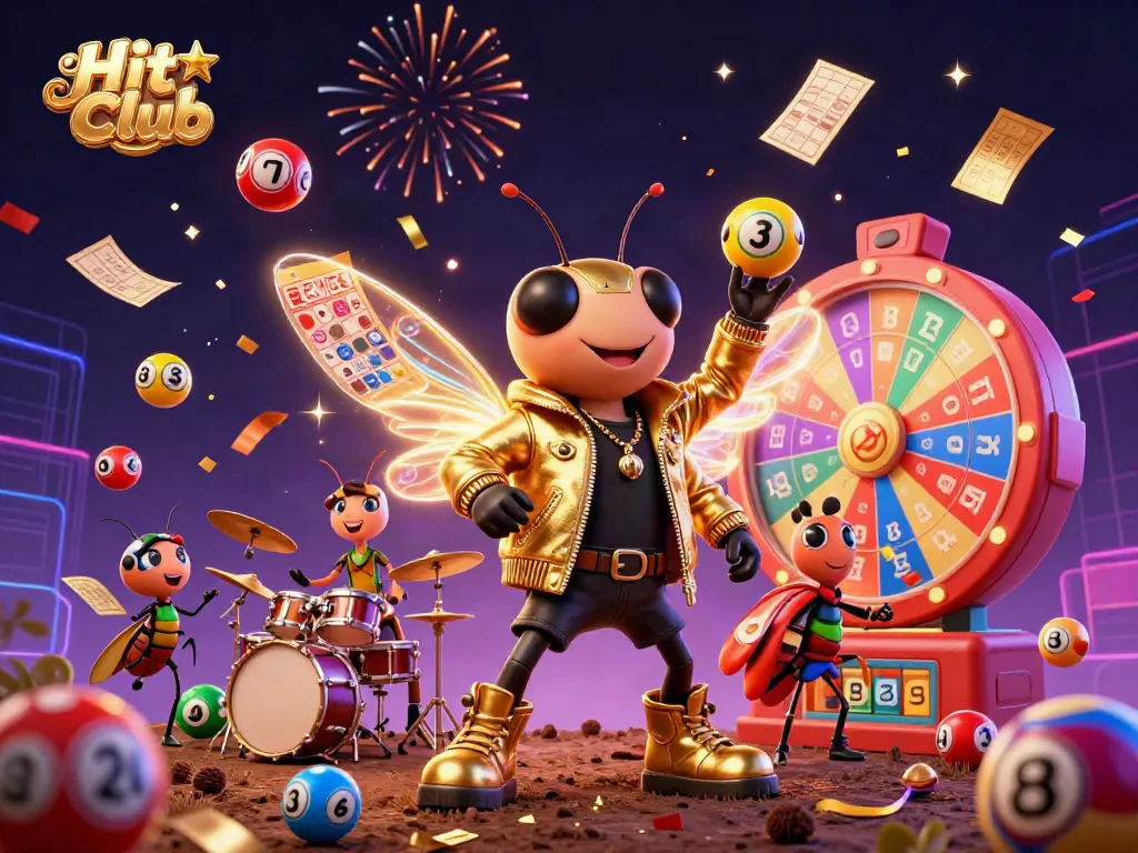 Experience thrilling gameplay with Hit Club’s vibrant casino scene of exciting characters and colorful elements.