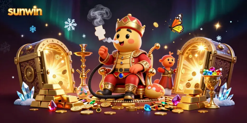 Play poker with sunwin's engaging atmosphere featuring a sultan caterpillar and dazzling treasures.