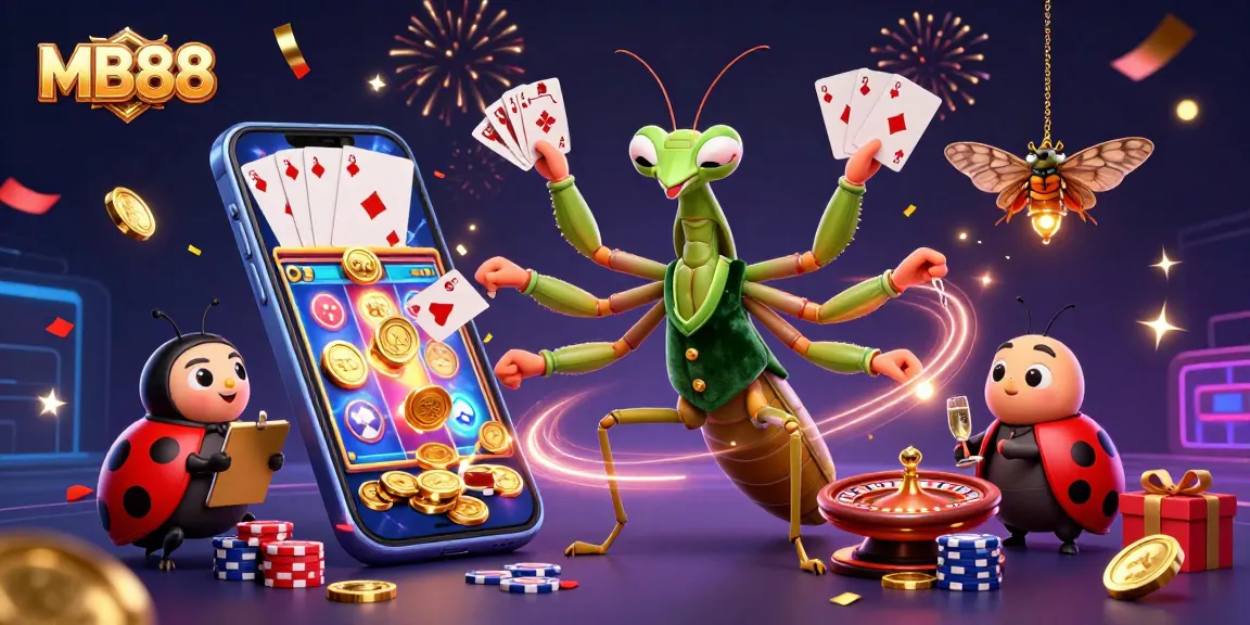 MB88 tham gia vào trò chơi casino với những biểu tượng đầy màu sắc và sôi động.