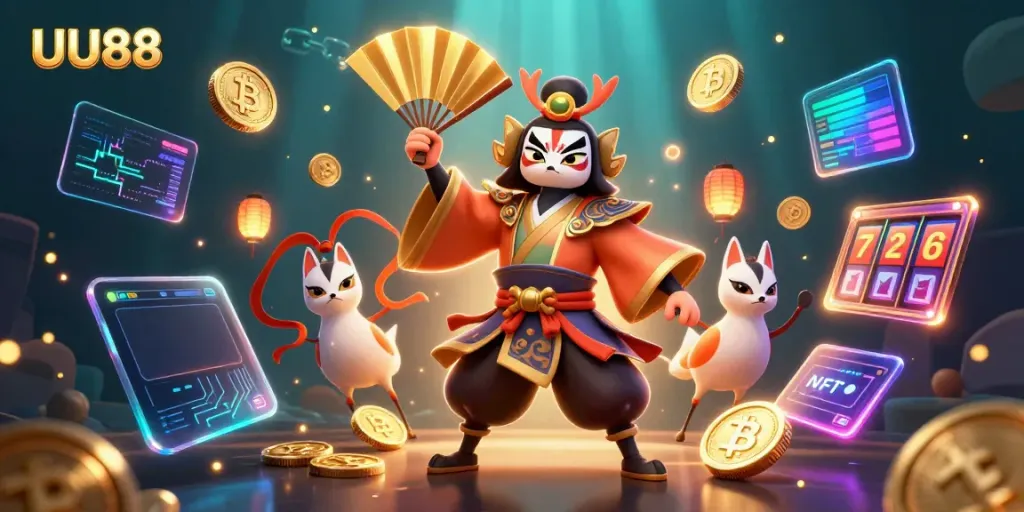 Experience exhilarating gameplay with UU88 through a vibrant casino adventure featuring slots and cryptocurrency elements.