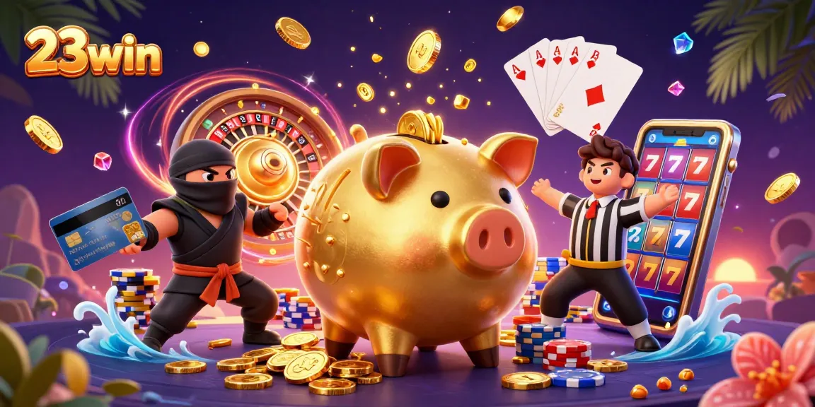 Experience thrilling gaming action at 23win with vibrant characters and dynamic casino elements.