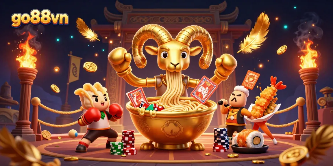 Experience dynamic gaming excitement with go88vn's thrilling scene featuring vibrant characters and gambling elements.