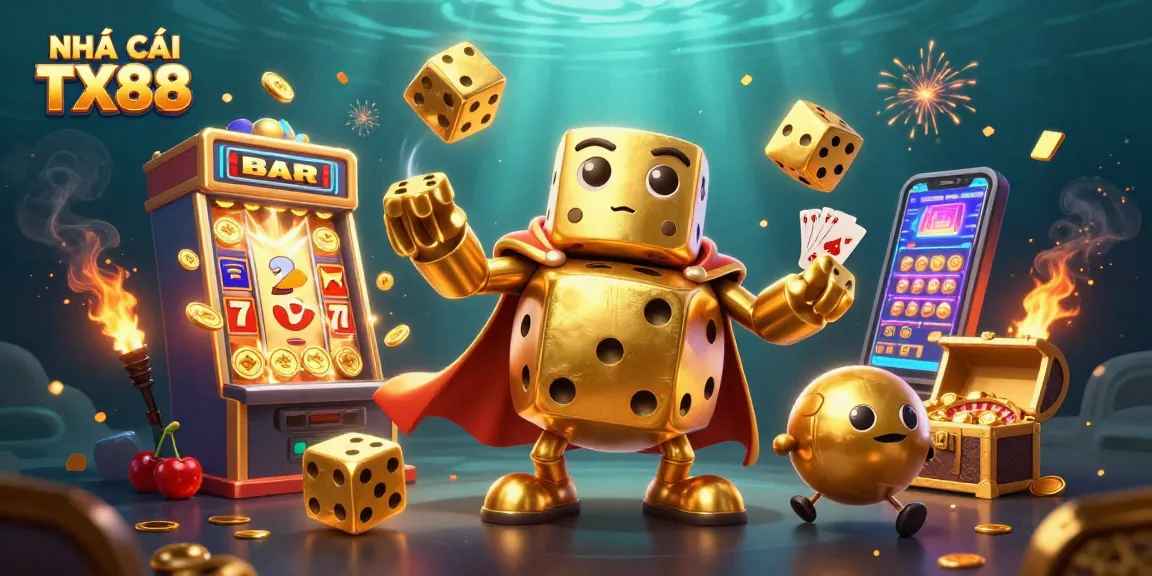 Experience thrilling gameplay with NHÀ CÁI TX88 featuring a captivating 3D casino scene.