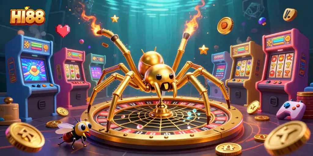 Place bets and spin the roulette wheel with HI88's exciting animated game scene.