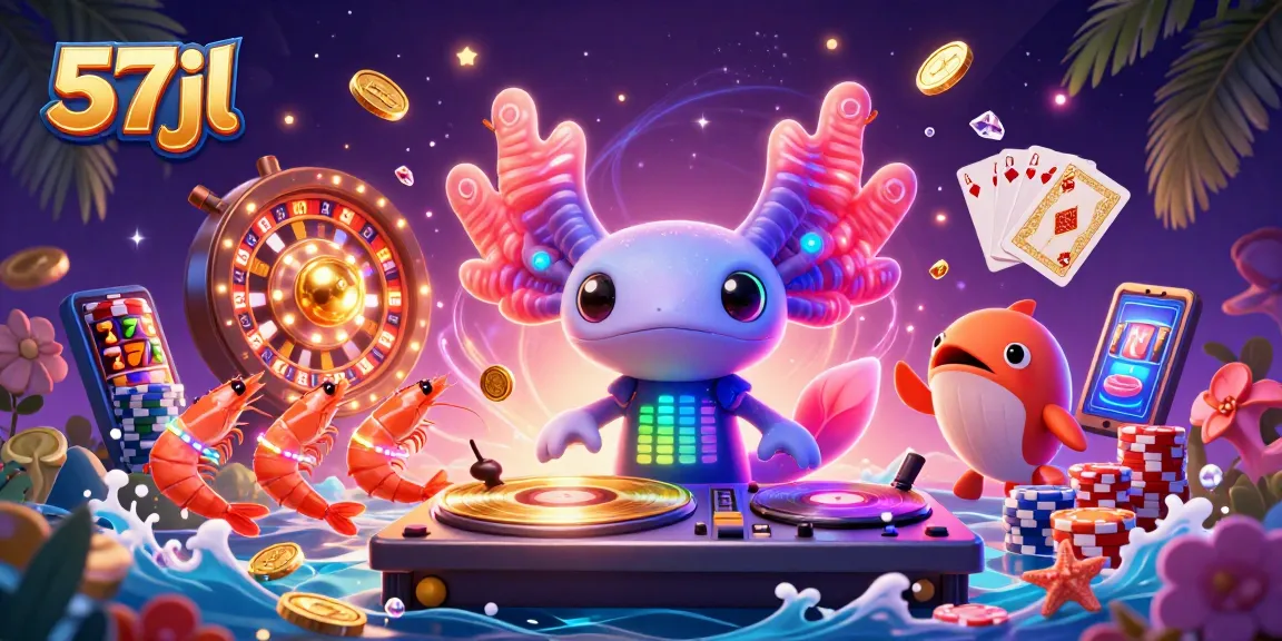 Experience exciting wins at 57jl with vibrant gaming scenes full of slots and casino elements.