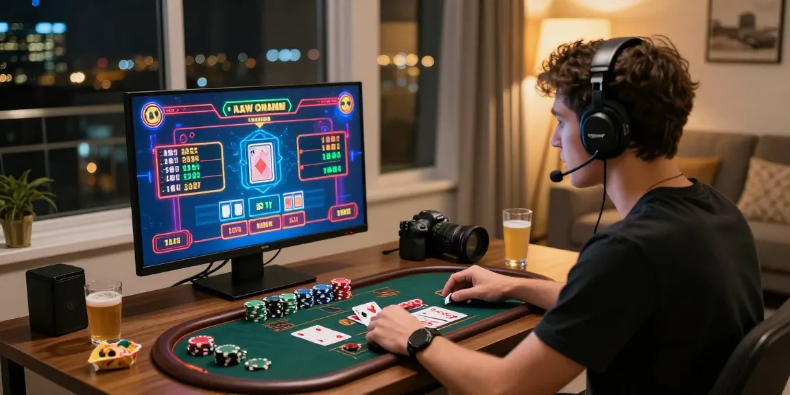 Engaged player enjoying LUCK8 online gaming experience with vibrant graphics and cozy atmosphere.