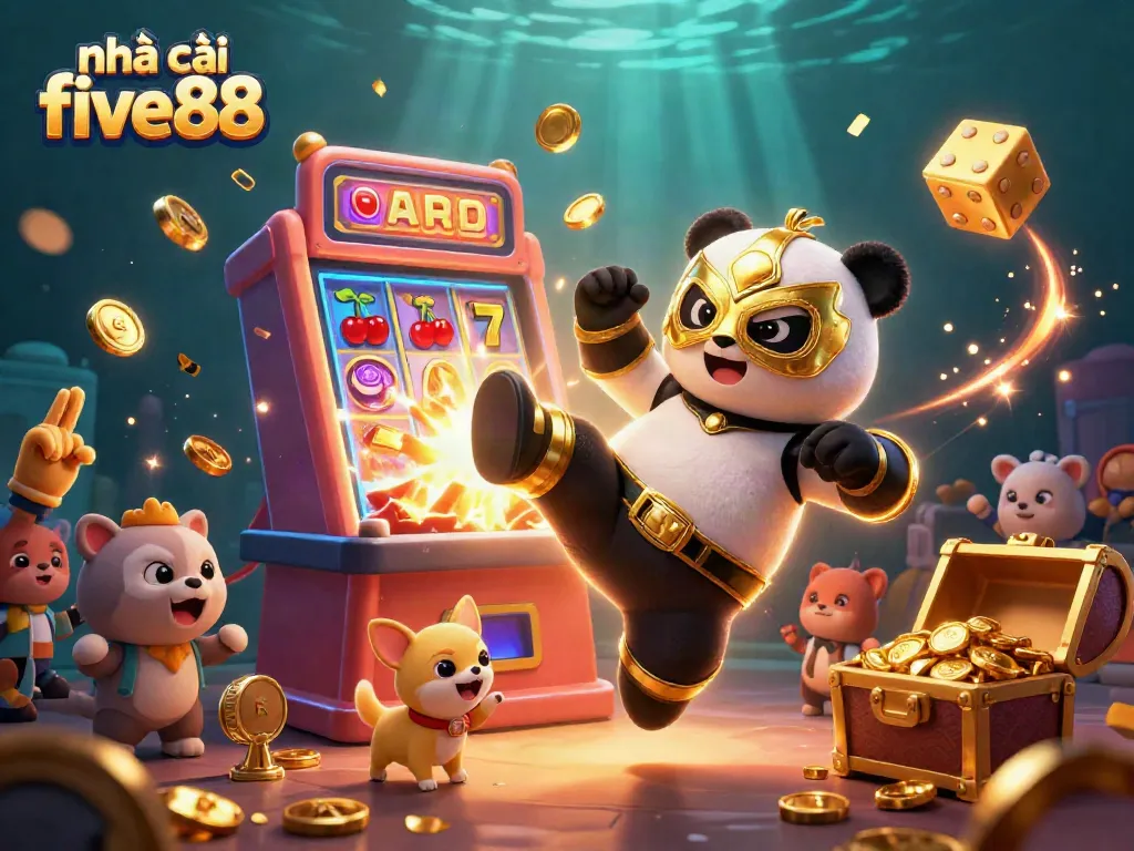 Experience the excitement of nhà cái five88 with dynamic gaming elements and lively characters in action.